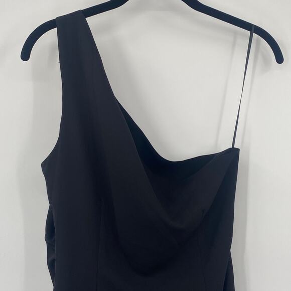 Amanda Uprichard Conetta Gown Maxi Dress Lightweight Crepe Black Womens Small - Picture 7 of 9